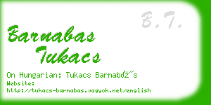 barnabas tukacs business card